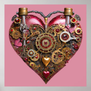 Streampunk Hart Robijn Valentijn Poster