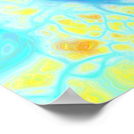 Streams uit Joy - Cosmic Aqua & Lemon Poster (Hoek)