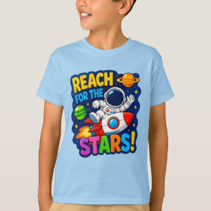 🚀 Streef naar de Sterren Astronaut Kind Cadeau ⭐ T-shirt