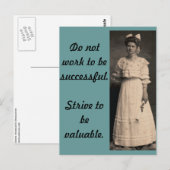 Streef naar waarde briefkaart (Voorkant / Achterkant)