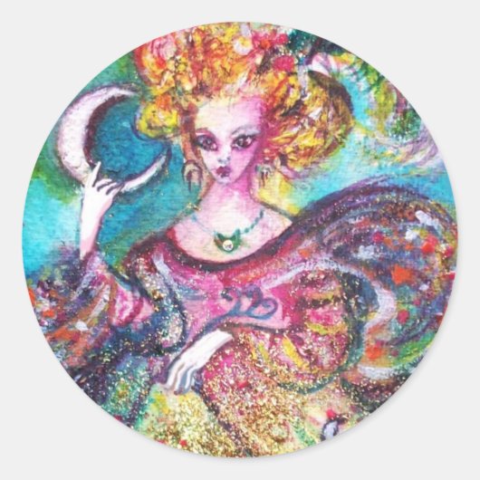 STREEFCIJFERS VAN DE VERLORENDE SCHADOWS /DE MOON RONDE STICKER (Voorkant)