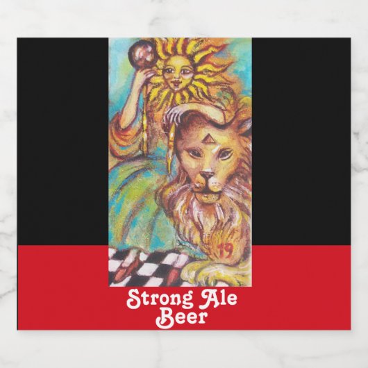 STREEFCIJFERS VAN DE VERLORENDE SCHADUWEN /DE ZON  BIER ETIKET (Enkel label)