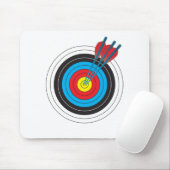 Streefdoel boogschieten met pijlen muismat (Met muis)