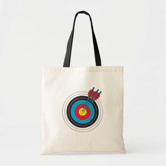 Streefdoel boogschieten met pijlen tote bag (Voorkant)