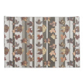 Streep Herfst Kleur Bladeren Kussensloop (Achterkant-Rechts)