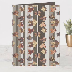 Streep herfstkleur bladeren kaart