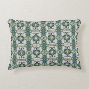 Streep Moslim Lady Cream Groen Patroon Accent Kussen