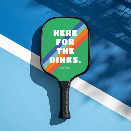 Streep op Groen Hier voor de Dinks Pickleball Paddle