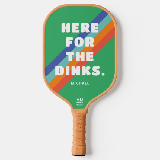 Streep op Groen Hier voor de Dinks Pickleball Paddle (Achterkant)