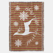  streep vakantie hertenworp deken (Voorkant Verticaal)