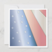 Streepje en sterren Vlag op 4e juli Kaart (Achterkant)