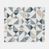Streepjes en driehoeken fleece deken (Voorkant (Horizontaal))