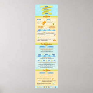 streepjes, puntkomma's en colons poster