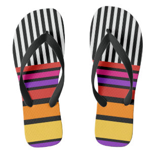 Streepjes wit en gekleurd + uw ruggengraat. en ide teenslippers