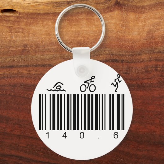 Streepjescode 140.6 sleutelhanger (Voorkant)