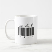 Streepjescode 70.3 koffiemok (Links)