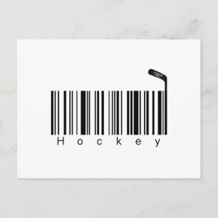 Streepjescode Hockey Briefkaart