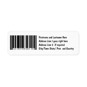 Streepjescode - Niet te koop Etiket