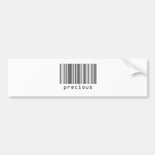 Streepjescode - Precious Bumpersticker (Voorkant)