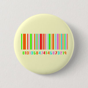 streepjescode ronde button 5,7 cm