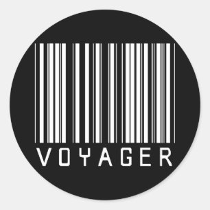 streepjescode van de reiziger ronde sticker