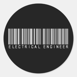 streepjescode voor elektrisch ingenieur ronde sticker