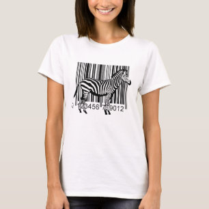 Streepjescode Zebra T-shirt