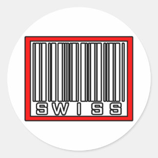 Streepjescode Zwitserland Ronde Sticker