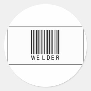 Streepjescodelasser Ronde Sticker