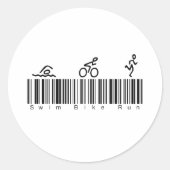Streepjescodenummeringsrun Ronde Sticker (Voorkant)
