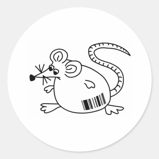 Streepjescoderat Ronde Sticker (Voorkant)