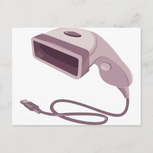 streepjescodescannerlezer usb-kabel briefkaart