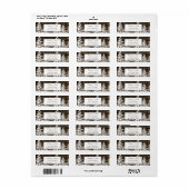 Streepjeslabel voor het bruindenhout etiket (Full Sheet)