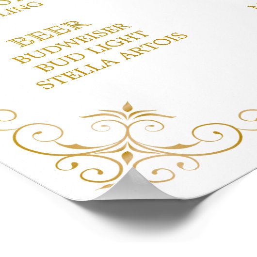 Streepjesmenu Bindteken | Gatsby Art Deco Poster (Hoek)