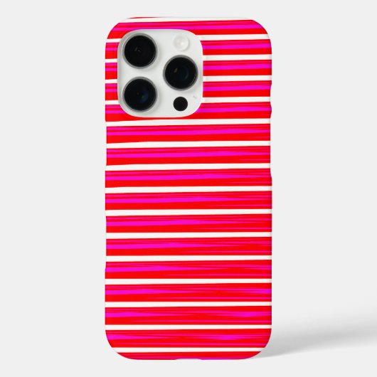 Streepontwerp in rood en wit Case-Mate iPhone case (Achterkant)