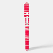 Streepontwerp in rood en wit Case-Mate iPhone case (Achterkant / Links)