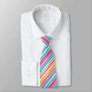 Streeppatroon kleur Happy Stropdas