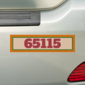 Street Address Red Italian Tiles Bumper Sticker (En voiture)