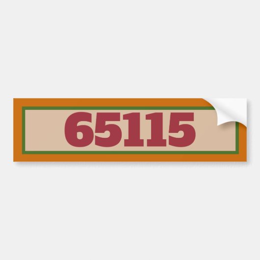 Street Address Red Italian Tiles Bumper Sticker (Devant)
