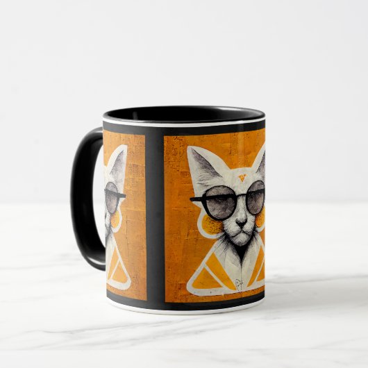 Street Art Cat Home Cuisine Mugs (Devant gauche)