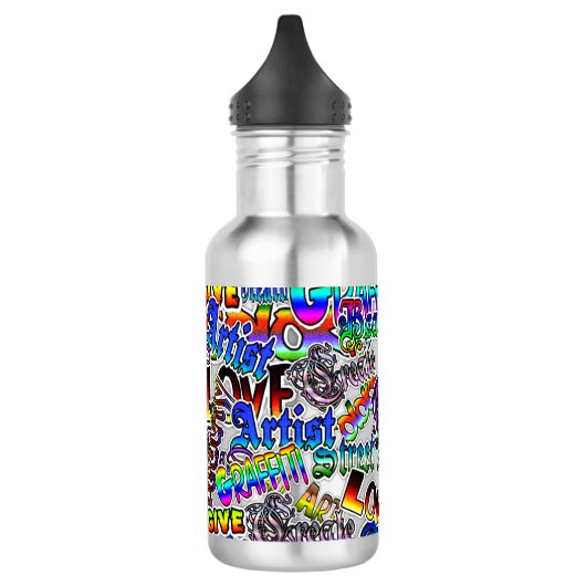 Street Art Graffiti Artiest Termen Waterfles Waterfles (Links)