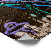 Street Art Graffiti Digbeth Birmingham Verenigd Ko Poster (Hoek)