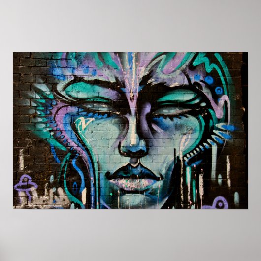 Street Art Graffiti Digbeth Birmingham Verenigd Ko Poster (Voorkant)