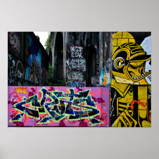 Street Art Graffiti Digbeth Birmingham Verenigd Ko Poster