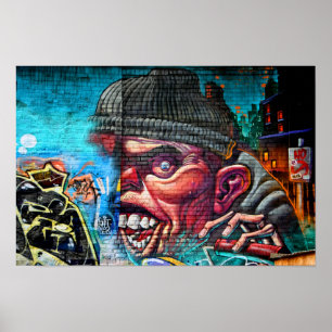 Street Art Graffiti Digbeth Birmingham Verenigd Ko Poster