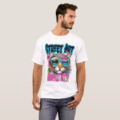 Street Art Graffiti Kitty 1 T-shirt (Voorkant volledig)