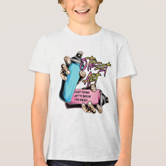 Street Art Graffiti Urban Tri-Blend Shirt (Voorkant)