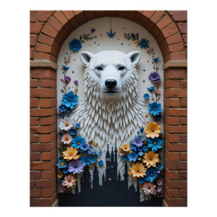 Street Art Papercraft Muurschildering Perfect Poster