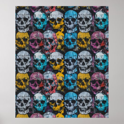Street Art Skull Poster Design A29 (Devant)