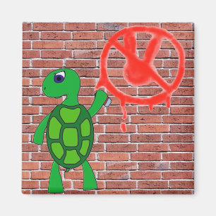 Street Art Turtle Graffiti Magnet Magneet
